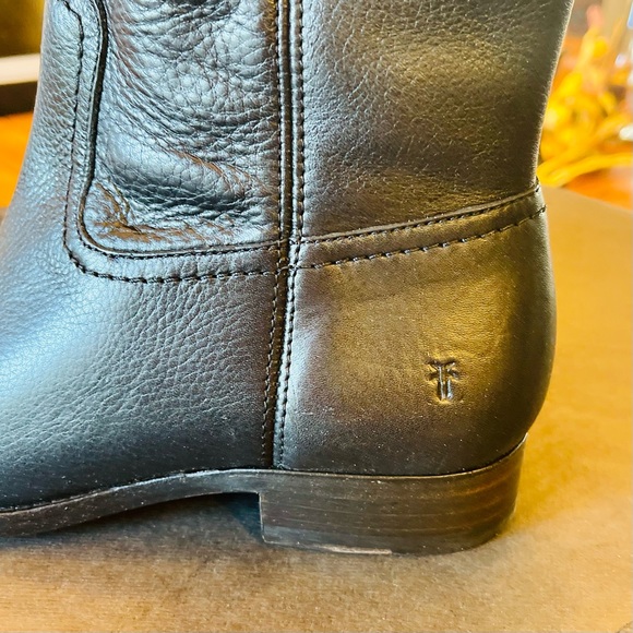 Frye NIB Cara Roper Tall Black Leather Riding Boot Size 6 With Box - Picture 8 of 16